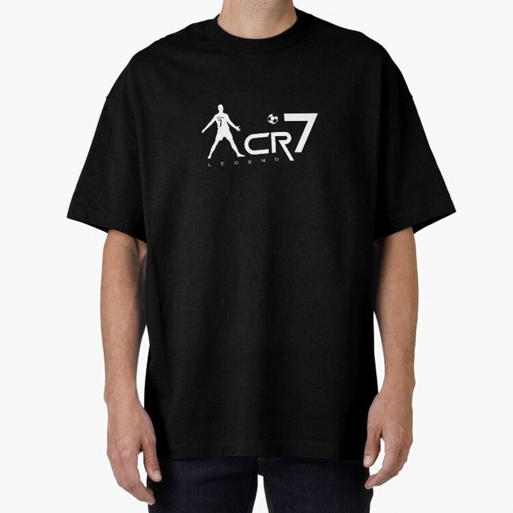 CR 7 - Ronaldo Football Legend Celebration Oversized T-Shirt Keep the Match Day Mood of Match Day Hype around FIFA World Cup 2026 Group Stage, CR7 and Messi, France and Portugal, Champion Mindset, Group Stage Buzz, Knockout Tension and Passionate