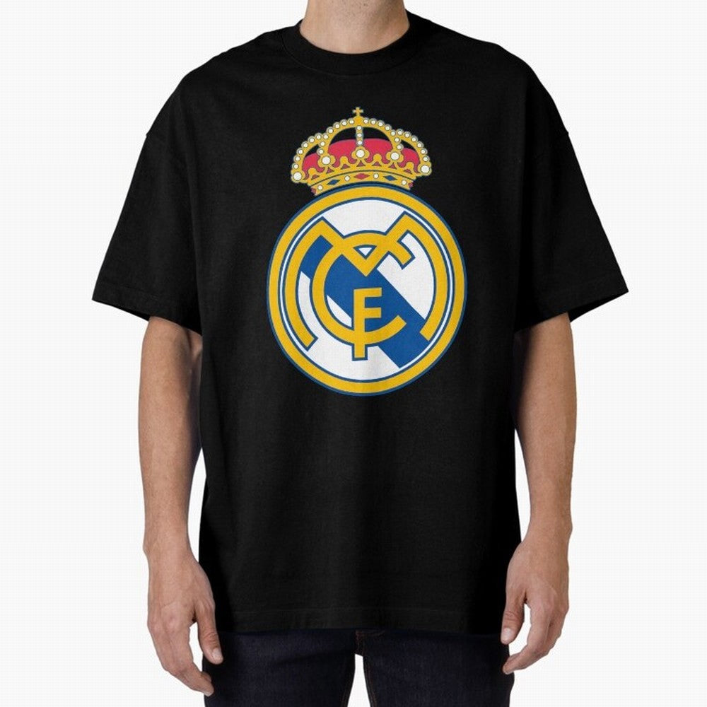 The Madrid CF Logo Oversized T-Shirt Showcase the FIFA World Cup 2026 USA Canada Mexico Journey through Messi Highlights, England and Germany Pride, Soccer Culture, Superstar Moments, National Team Dreams and Competitive Fire; Perfect for