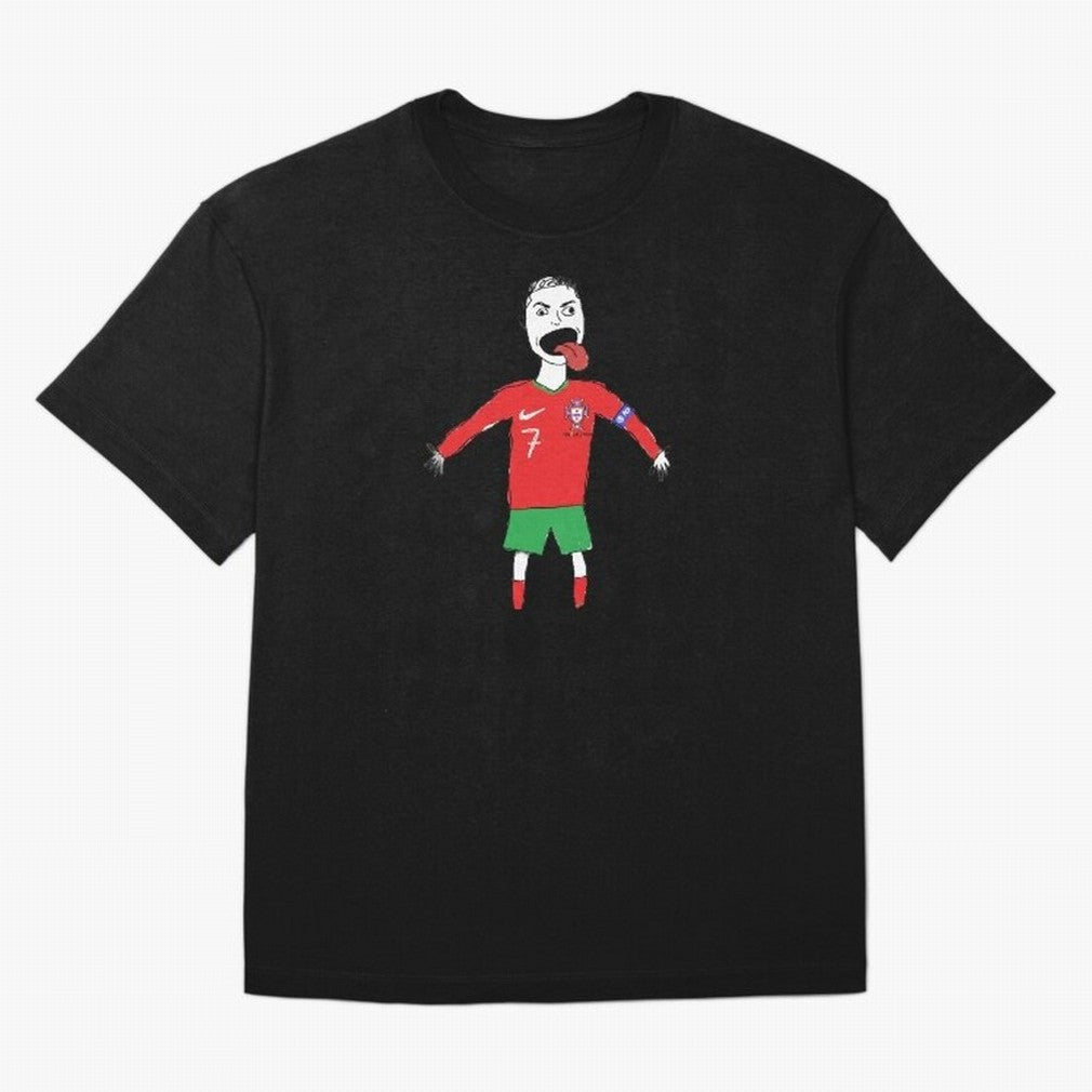 Badly Drawn Ronaldo Oversized T-Shirt Bring Global Tournament Vibes to Match Day Hype around FIFA World Cup 2026 Group Stage, Cristiano Ronaldo, Haaland and CR7, Argentina, Sports Nostalgia, International Competition, Famous Players and