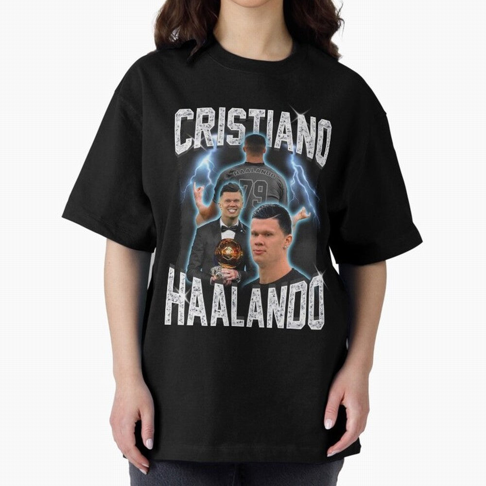 Cristiano Haalando Oversized T-Shirt Support Your Favorite Stars during FIFA World Cup 2026 USA Canada Mexico Driven by Messi, CR7 and Mbappe, France Energy, Stadium Chants, National Pride, Trophy Dreams and Unforgettable Football Memories; Made