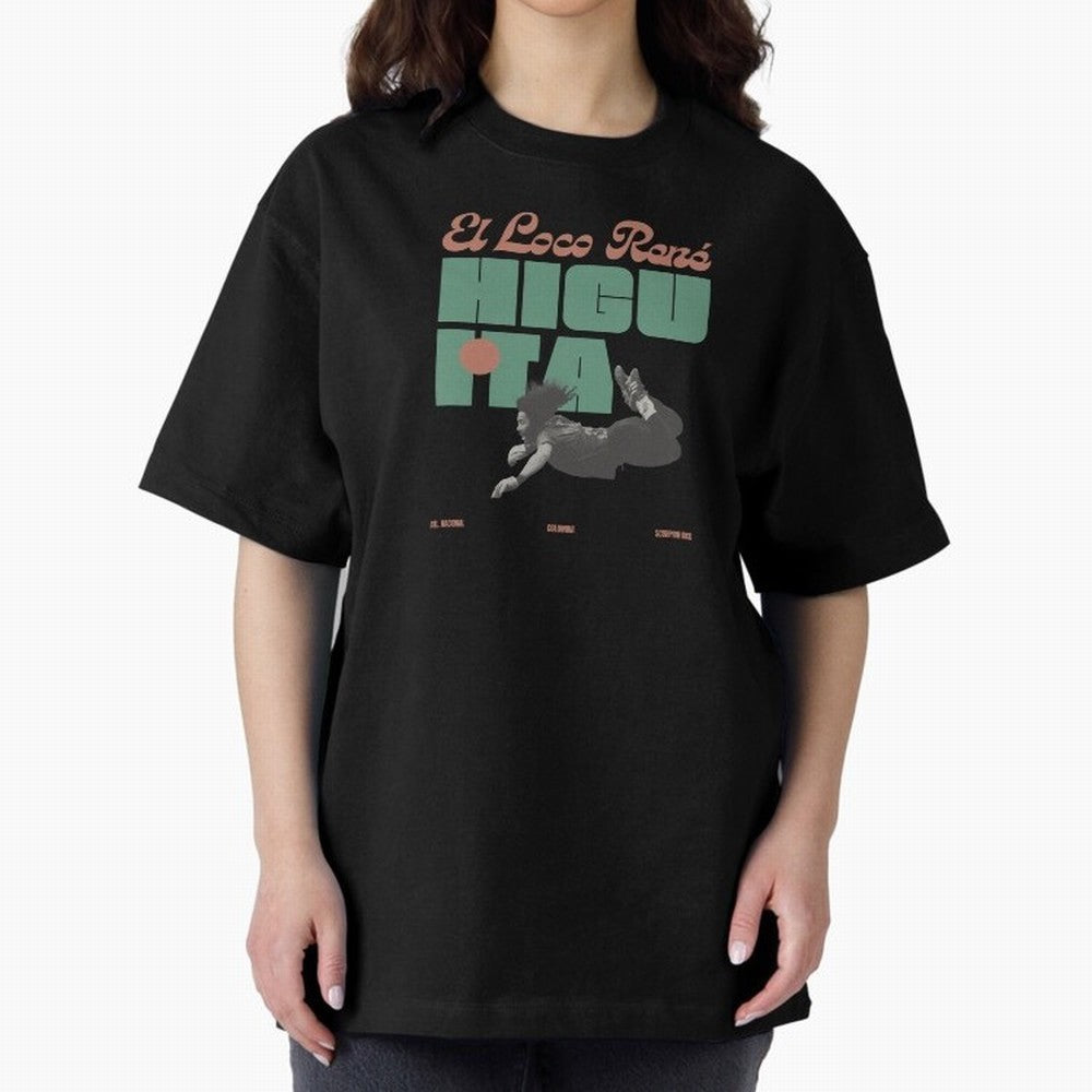 Rene Higuita Minimalist Oversized T-Shirt Feel FIFA World Cup 2026 Group Stage with Cristiano Ronaldo, Haaland and CR7, Brazil Energy, Goal Celebration Energy, Supporter Heritage, Football Icons and Worldwide Tournament Joy; Perfect for People Who