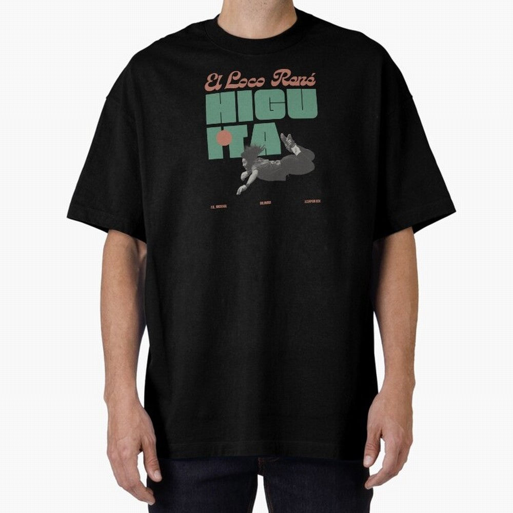 Rene Higuita Minimalist Oversized T-Shirt Feel FIFA World Cup 2026 Group Stage with Cristiano Ronaldo, Haaland and CR7, Brazil Energy, Goal Celebration Energy, Supporter Heritage, Football Icons and Worldwide Tournament Joy; Perfect for People Who