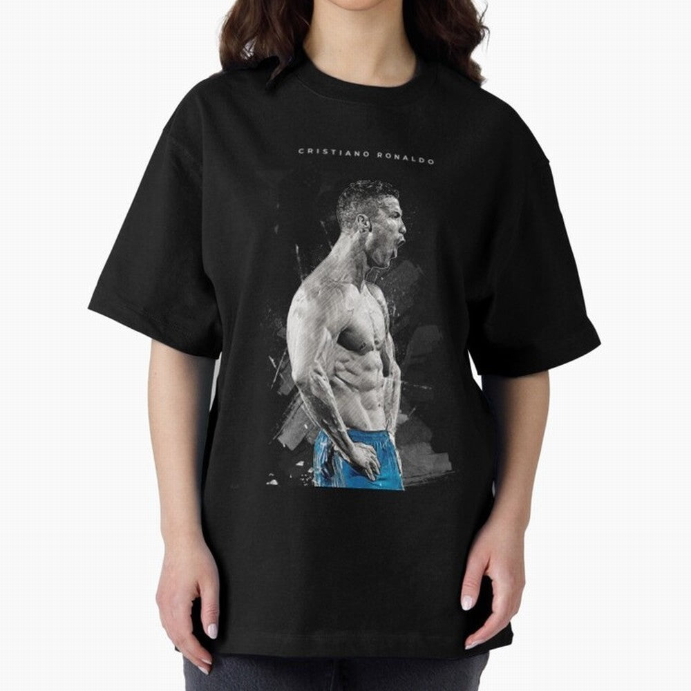 Cristiano Ronaldo Cristiano Ronaldo Oversized T-Shirt Celebrate Unforgettable Nights in Global Football Passion for FIFA World Cup 2026 Group Stage, Inspired by Neymar, England and Germany, Sports Nostalgia, International Competition, Famous
