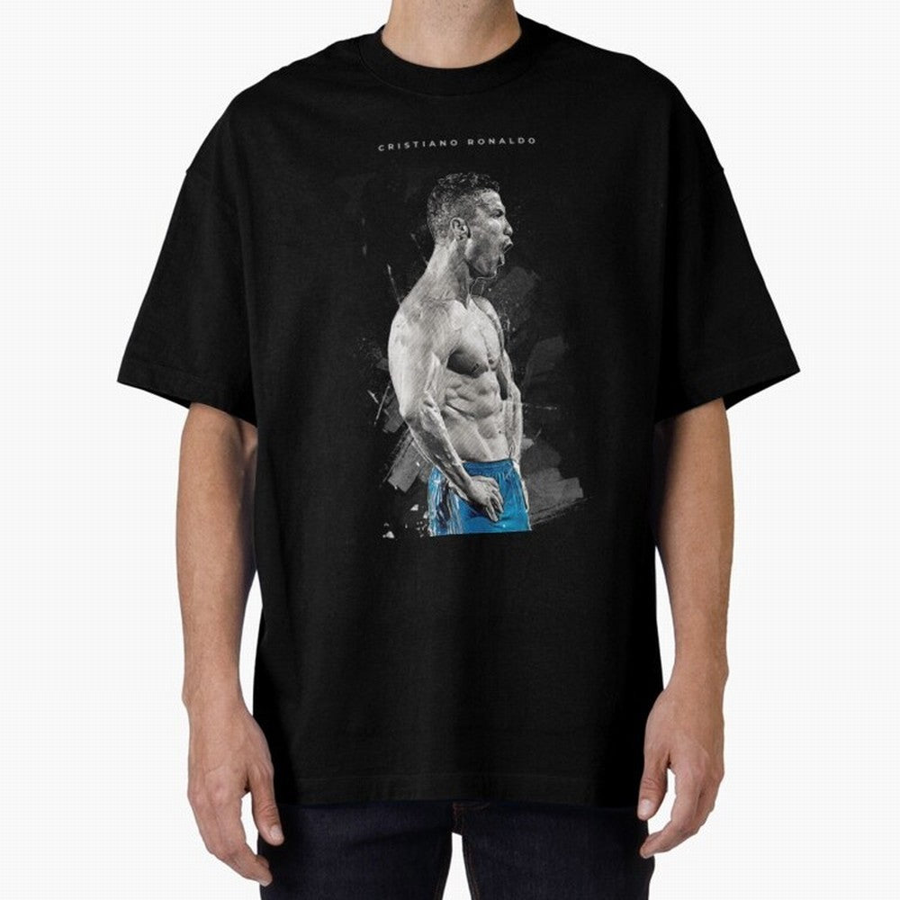 Cristiano Ronaldo Cristiano Ronaldo Oversized T-Shirt Celebrate Unforgettable Nights in Global Football Passion for FIFA World Cup 2026 Group Stage, Inspired by Neymar, England and Germany, Sports Nostalgia, International Competition, Famous