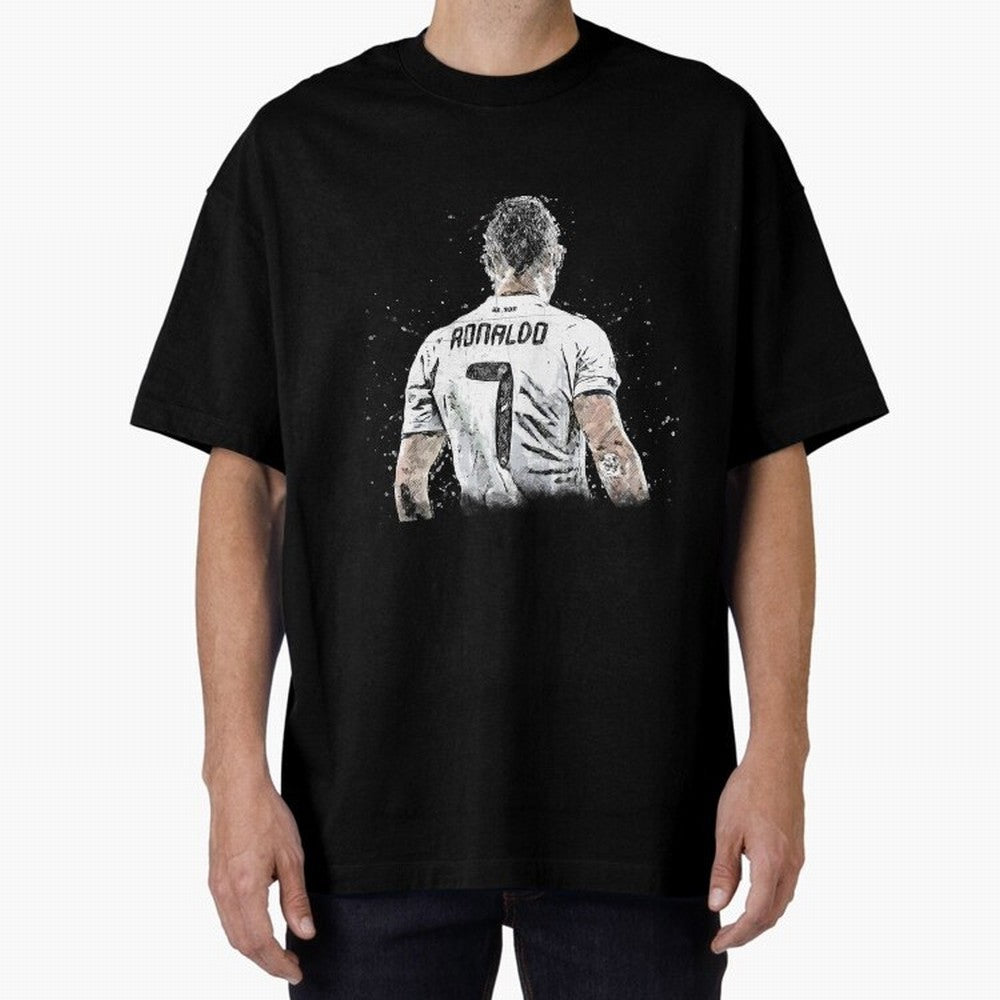Cristiano ronaldo back Oversized T-Shirt Stand Out with Spirit from the FIFA World Cup 2026 Journey through Neymar, Haaland and Cristiano Ronaldo Highlights, England Pride, Football Passion, Legendary Performances, Festival Vibes and Supporter