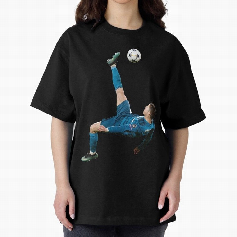 CRISTIANO RONALDO BICYCLE KICK Classic Oversized T-Shirt Celebrate Every Goal in FIFA World Cup 2026 Group Stage Made for Messi, CR7 and Mbappe, Portugal, Spain and Germany Energy, Tournament Hype, Historic Matchups, Family Viewing Parties and