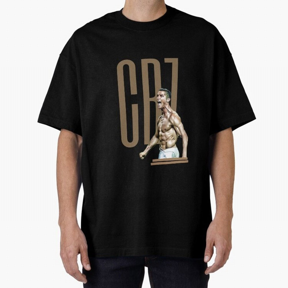 Best Seller - CR7 - Cristiano Ronaldo Merchandise Oversized T-Shirt Embrace FIFA World Cup 2026 Highlighting CR7, Brazil, Portugal and Argentina Energy, Worldwide Fan Energy, Dramatic Goals, Stadium Lights and Championship Celebrations; Perfect for