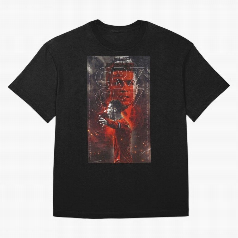 Cristiano Ronaldo Art Oversized T-Shirt Follow FIFA World Cup 2026 Group Stage for Fans of Messi and Spain and Netherlands, Bringing Stadium Memories, Football Loyalty, International Chants and Championship Tradition; Ideal for Passionate Fans Who