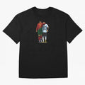 Messi Ronaldo Chit Chat Illustration Oversized T-Shirt Keep Football History Alive during FIFA World Cup 2026 with Haaland and Mbappe, France Energy, Vintage Soccer Flavor, Modern Football Stars, National Flags and Final Night Emotion; Great for