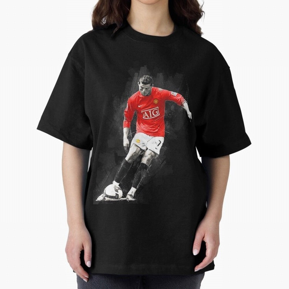 Cristiano Ronaldo Cristiano Ronaldo Oversized T-Shirt Feel the Roar of Match Day Hype around FIFA World Cup 2026 USA Canada Mexico, CR7 and Messi, England, Retro Football Energy, Iconic Rivalries, Trophy Chase Drama and Stadium Atmosphere; Perfect