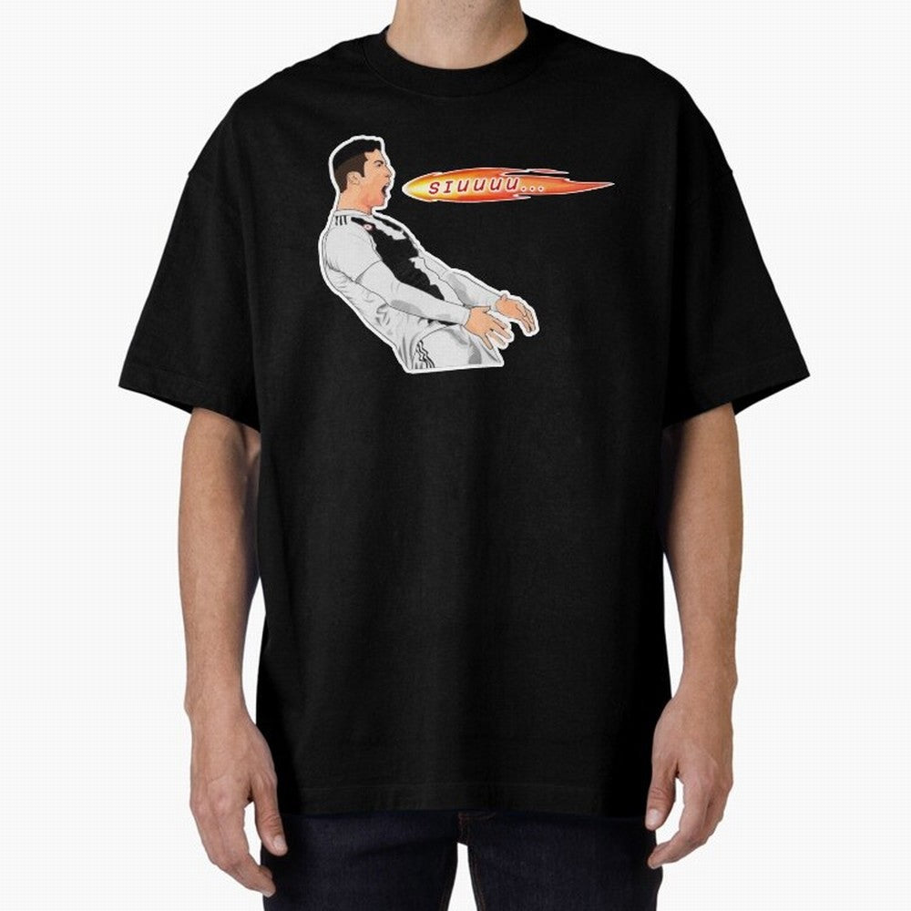 Siuuu Cristiano ronaldo funny Oversized T-Shirt Represent Global Football Passion for FIFA World Cup 2026 Group Stage, Inspired by Neymar, England and Germany, Game Day Rituals, Football Legends, Country Pride and the Road to the Final; Perfect for