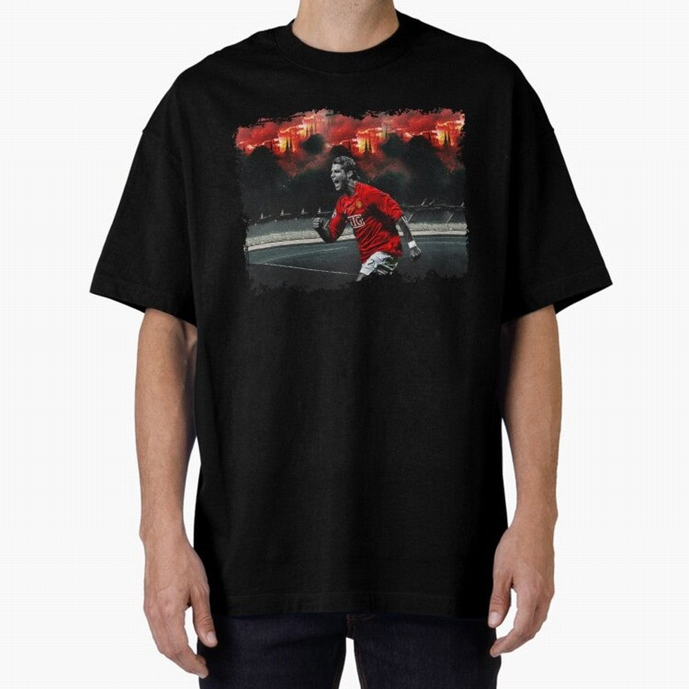 Cristiano Ronaldo Manchester 8K Oversized T-Shirt Honor Football Greatness during Match Day Hype around FIFA World Cup 2026, Mbappe, Portugal, Spain and Germany, Soccer Culture, Superstar Moments, National Team Dreams and Competitive Fire; Ideal