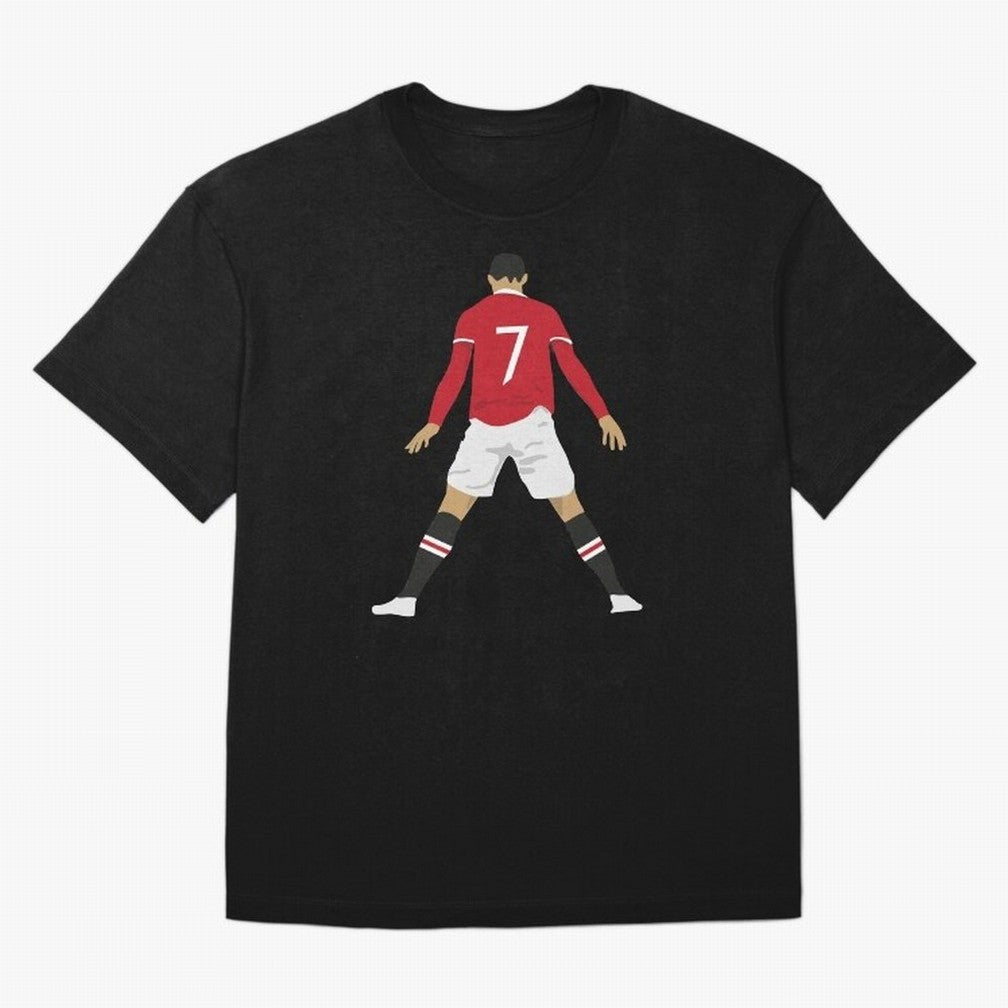 CR7 Man U | SIIIIIUUUUUUU (Celebration) Oversized T-Shirt Support the Legends of Global Football Passion for FIFA World Cup 2026 Group Stage, Centered on Cristiano Ronaldo, Haaland and CR7, England and Germany, Championship Spirit, Famous Goals,
