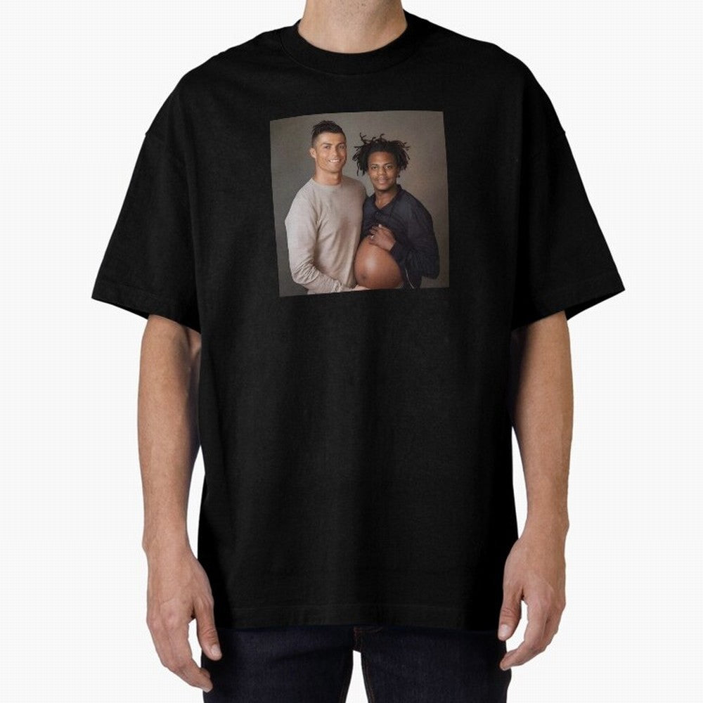 Cristiano Ronaldo and IShowSpeed pregnant. Oversized T-Shirt Bring Stadium Energy to FIFA World Cup 2026 USA Canada Mexico Spirit, Capturing Argentina and Brazil, Neymar, Football Festival Excitement, Trophy Ambitions, Country Rivalries and Star