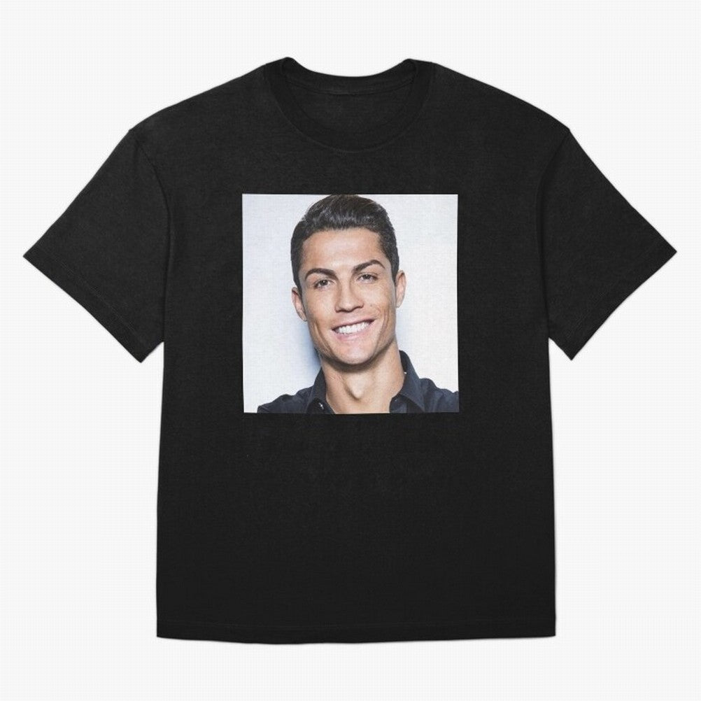 Cristiano Ronaldo Poster Oversized T-Shirt Show Support during FIFA World Cup 2026 Group Stage for Fans of Messi, Neymar and Mbappe and Brazil, Bringing Championship Spirit, Famous Goals, Roaring Crowds and International Football Unity; Ideal for