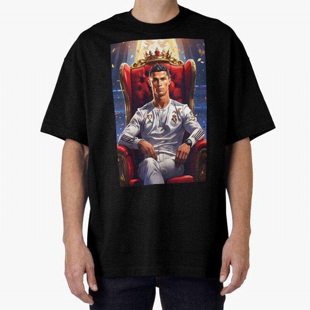 King Cristiano Ronaldo Oversized T-Shirt Remember Iconic Moments from FIFA World Cup 2026 for Fans of Neymar, Haaland and Cristiano Ronaldo and Germany, Bringing Football Passion, Legendary Performances, Festival Vibes and Supporter Community;