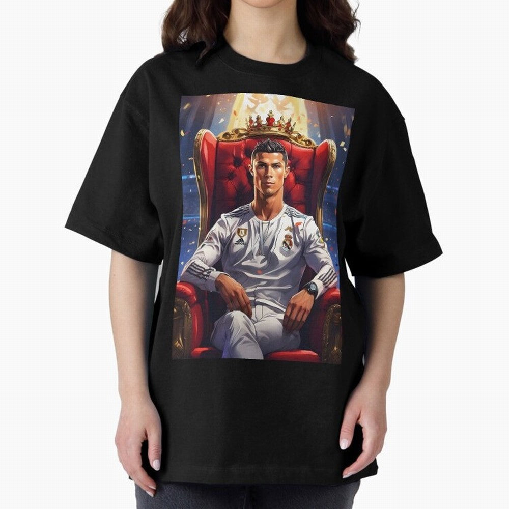 King Cristiano Ronaldo Oversized T-Shirt Remember Iconic Moments from FIFA World Cup 2026 for Fans of Neymar, Haaland and Cristiano Ronaldo and Germany, Bringing Football Passion, Legendary Performances, Festival Vibes and Supporter Community;