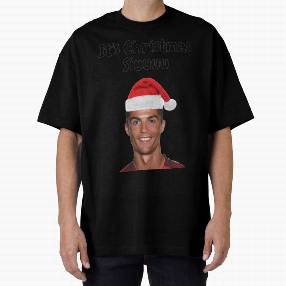 Cristiano Ronaldo Siuuu Funny Christmas Sweater Oversized T-Shirt Feel Match Day Hype around FIFA World Cup 2026 USA Canada Mexico, Cristiano Ronaldo, Netherlands, Match Day Excitement, Supporter Culture, Golden Goals and Global Football Passion;