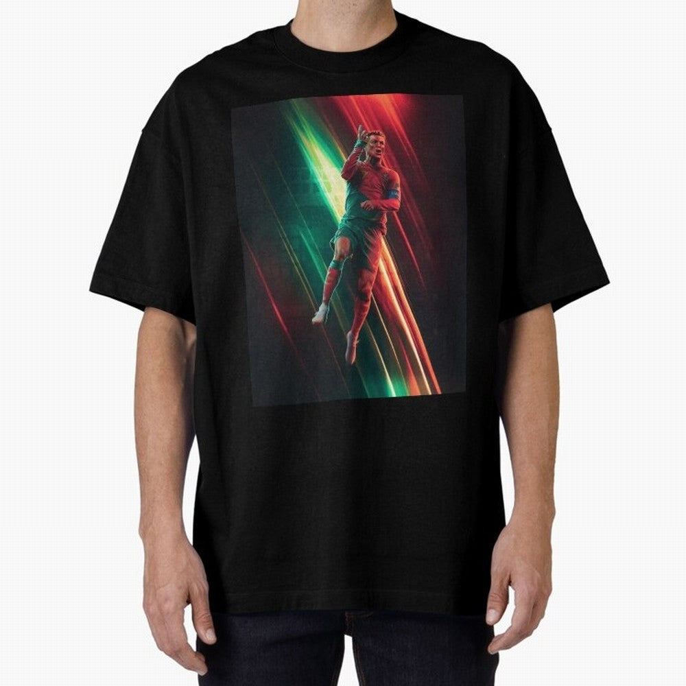 Cristiano Ronaldo Oversized T-Shirt Feel International Energy from FIFA World Cup 2026 for Fans of Cristiano Ronaldo and Germany, Bringing Stadium Memories, Football Loyalty, International Chants and Championship Tradition; Great for Supporters Who
