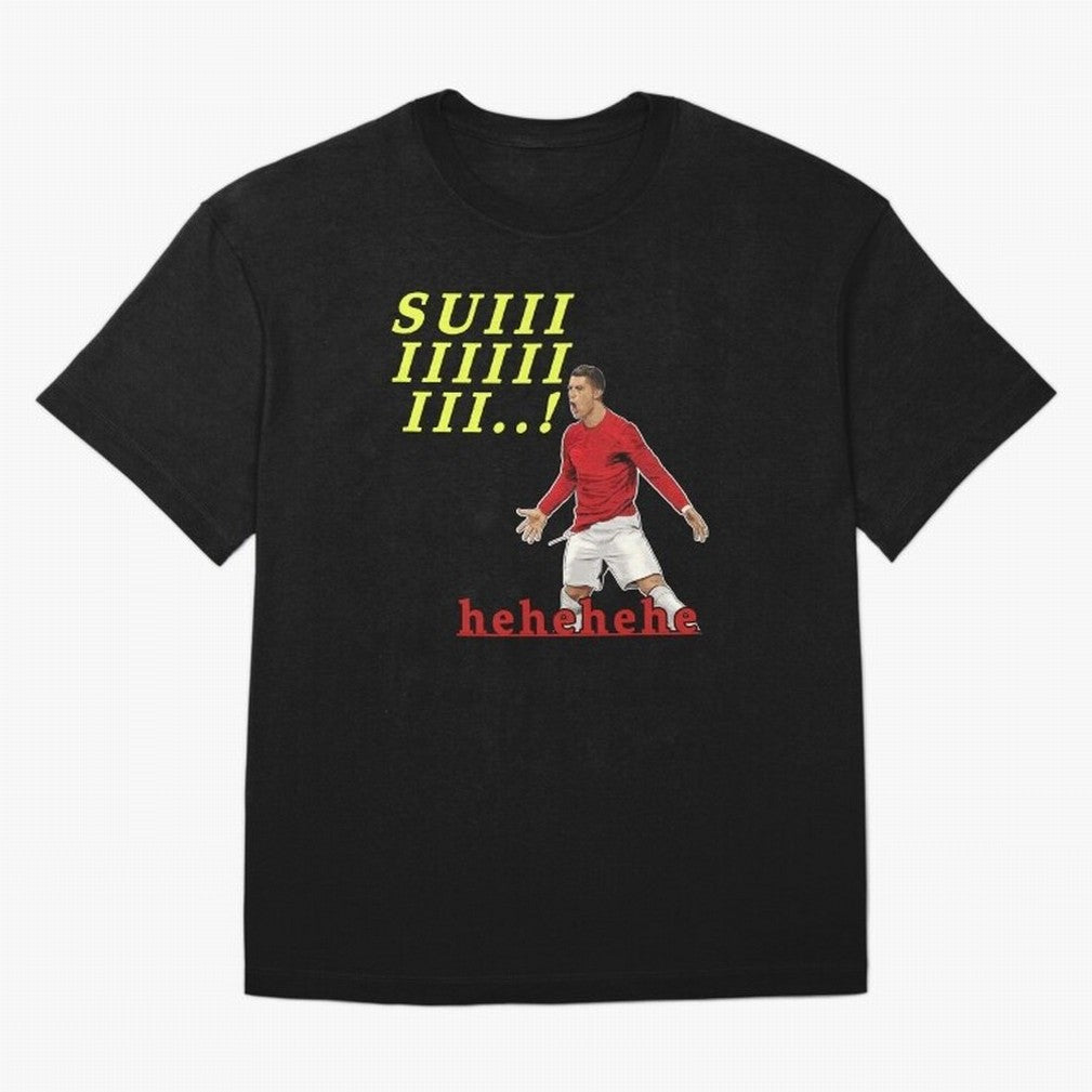 Hehehe suiii !! Cristiano ronaldo goal Oversized T-Shirt Show Match Day Excitement for the FIFA World Cup 2026 Group Stage Journey through Cristiano Ronaldo Highlights, Argentina and Brazil Pride, Supporter Pride, Iconic Celebrations, Legendary