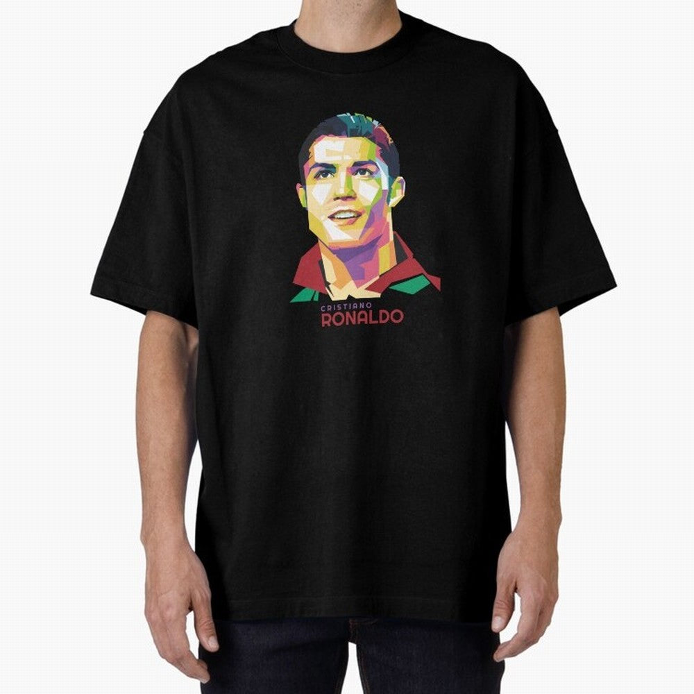 Cristiano Ronaldo Oversized T-Shirt Embrace the FIFA World Cup 2026 Group Stage Journey through Mbappe and Neymar Highlights, Argentina, France and Brazil Pride, Global Supporter Spirit, Legendary Goals, National Colors and Tournament Celebration;