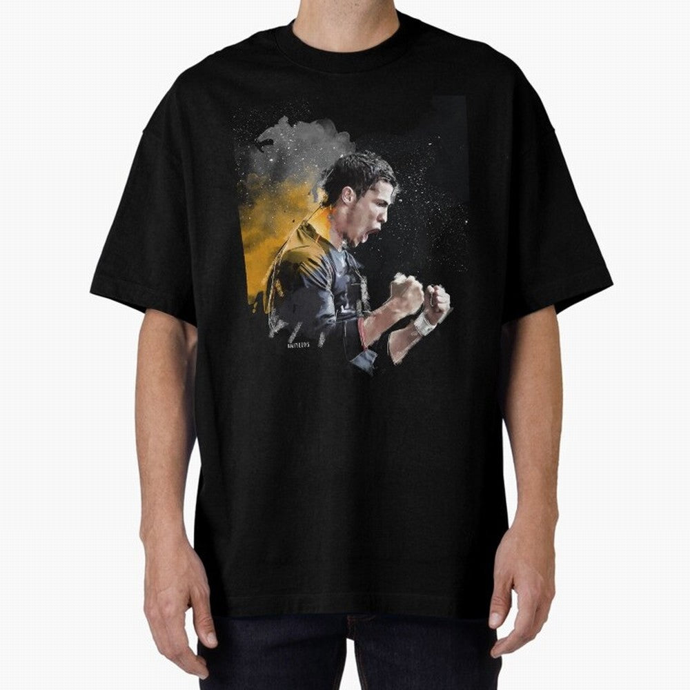 CRISTIANO RONALDO PAINTING Oversized T-Shirt Bring Legendary Rivalry Energy to FIFA World Cup 2026 Group Stage Spirit, Featuring Brazil, Portugal and Argentina, CR7, Supporter Pride, Iconic Celebrations, Legendary Names and Global Match Day Energy;