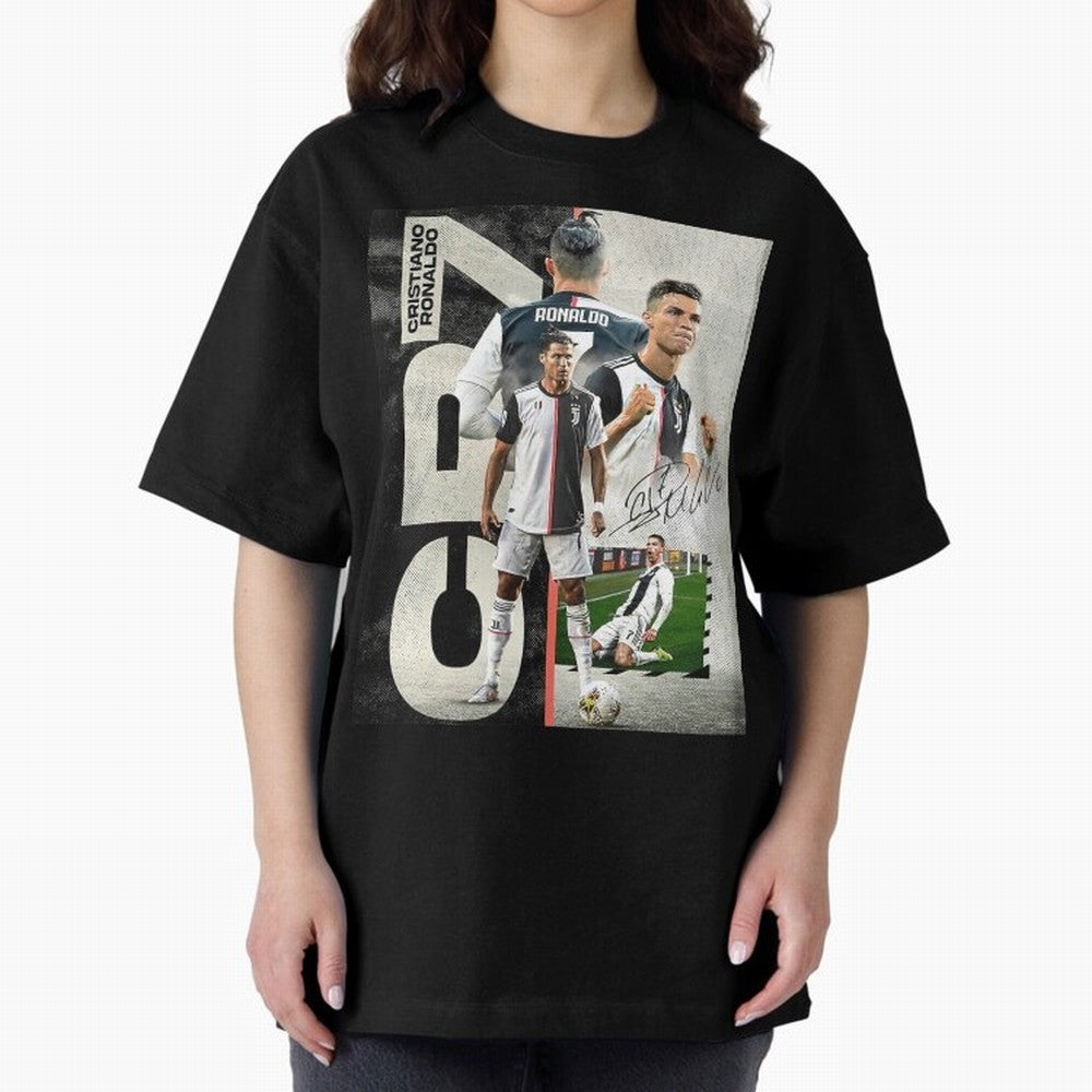 Cristiano Ronaldo Goals Oversized T-Shirt Refresh FIFA World Cup 2026 for Fans of Haaland and Mbappe and Argentina and Brazil, Bringing Vintage Soccer Flavor, Modern Football Stars, National Flags and Final Night Emotion; Built for Supporters