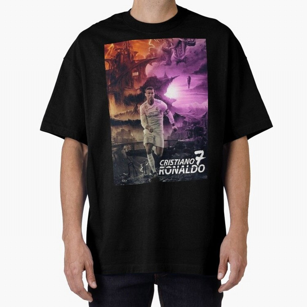 Cristiano Ronaldo | CR7 Design Oversized T-Shirt Enjoy the FIFA World Cup 2026 USA Canada Mexico Journey through Cristiano Ronaldo, Haaland and CR7 Highlights, Brazil Pride, Fan Favorite Moments, National Team Passion, Big Match Drama and Soccer