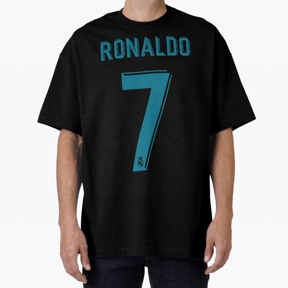 Cristiano Ronaldo 2018 Oversized T-Shirt Represent Fans Who Live for the FIFA World Cup 2026 USA Canada Mexico Journey through Messi, CR7 and Mbappe Highlights, Portugal, Spain and Germany Pride, Retro Football Energy, Iconic Rivalries, Trophy