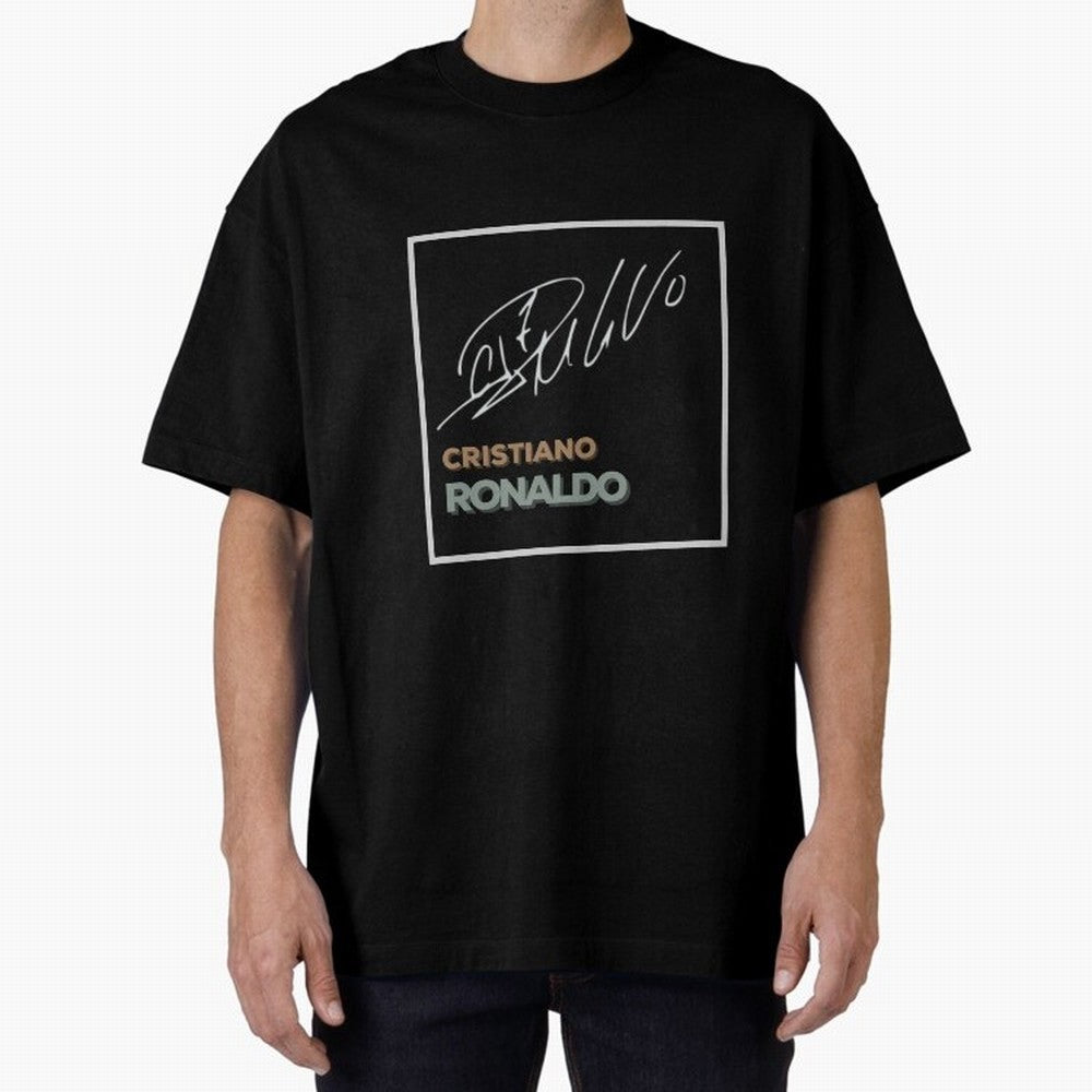 SIUUU - Cristiano Ronaldo CR7 Best Seller Oversized T-Shirt Celebrate Golden Goal Energy in FIFA World Cup 2026 Capturing Haaland and Mbappe, Brazil Energy, Sports Nostalgia, International Competition, Famous Players and Unforgettable Victories;