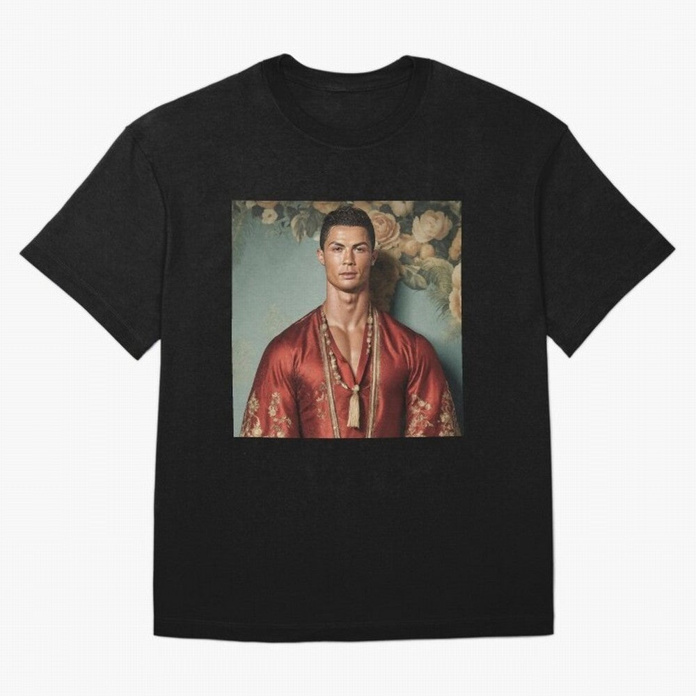 Cristiano Ronaldo Oversized T-Shirt Show Love for Legendary Goals in FIFA World Cup 2026 USA Canada Mexico for Fans of Haaland and Mbappe and Portugal, Spain and Germany, Bringing Sports Nostalgia, International Competition, Famous Players and