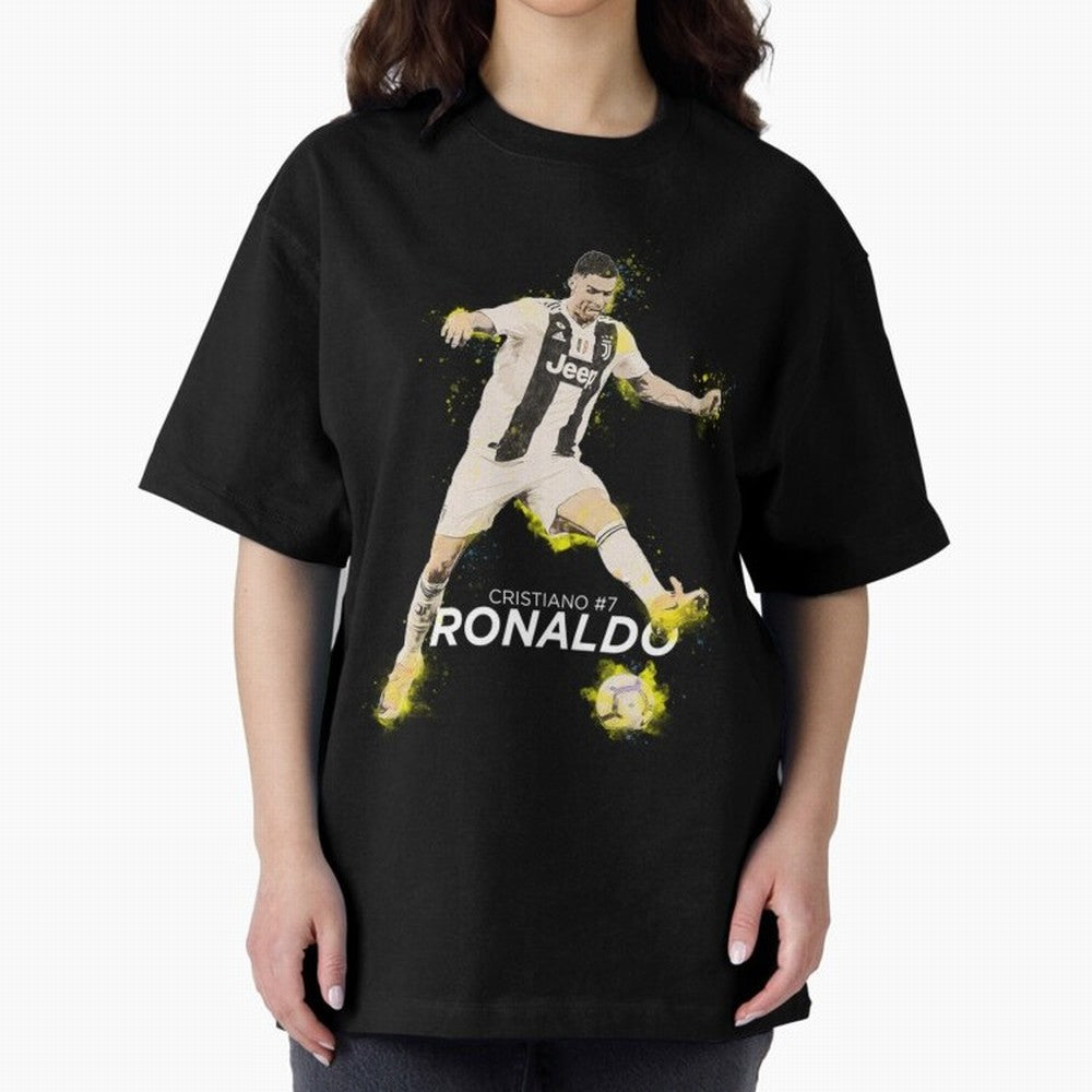 Cristiano Ronaldo Cristiano Ronaldo Oversized T-Shirt Celebrate Golden Goal Energy in FIFA World Cup 2026 USA Canada Mexico Spirit, Inspired by Brazil, Messi and Cristiano Ronaldo, Classic Soccer Heritage, Championship Pressure, Fan Loyalty and