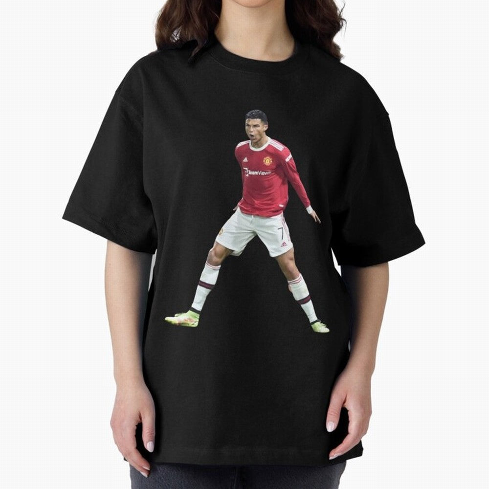 Ronaldo in Flight Oversized T-Shirt Honor the Football Icons of the FIFA World Cup 2026 USA Canada Mexico Journey through CR7 Highlights, Portugal, Spain and Germany Pride, Football Festival Excitement, Trophy Ambitions, Country Rivalries and Star
