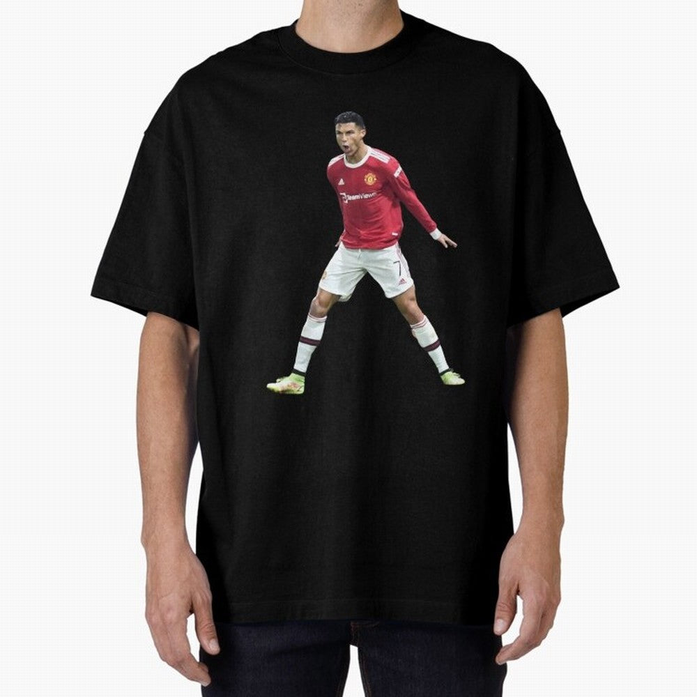 Ronaldo in Flight Oversized T-Shirt Honor the Football Icons of the FIFA World Cup 2026 USA Canada Mexico Journey through CR7 Highlights, Portugal, Spain and Germany Pride, Football Festival Excitement, Trophy Ambitions, Country Rivalries and Star