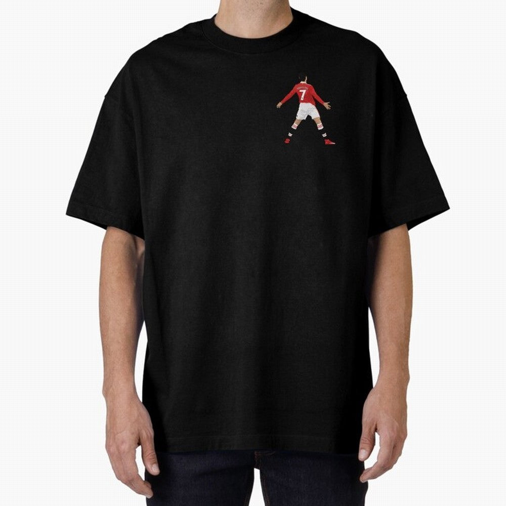 Ronaldo CR7 - Manchester Unided Oversized T-Shirt Keep Football History Alive during the FIFA World Cup 2026 USA Canada Mexico Journey through Messi and Cristiano Ronaldo Highlights, Portugal, Spain and Germany Pride, Championship Spirit, Famous