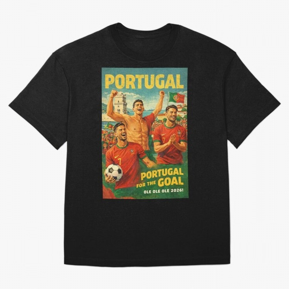 Portugal Lisbon Bel¨¦m Tower Cristiano Ronaldo FIFA World Cup Football Celebration Oversized T-Shirt Make Every Kick Count in FIFA World Cup 2026 Made for Haaland, France Energy, Classic Soccer Heritage, Championship Pressure, Fan Loyalty and