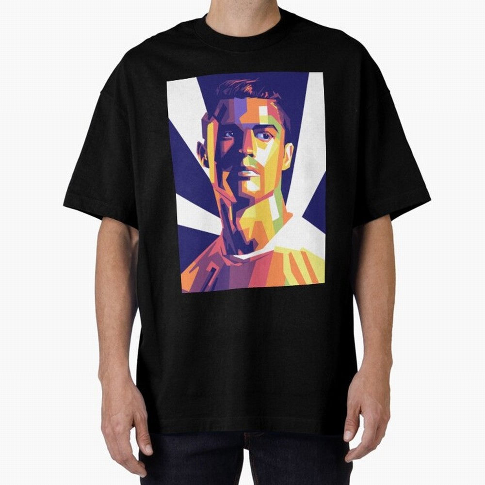 Cristiano Ronaldo cristiano ronaldo Oversized T-Shirt Show Support during Match Day Hype around FIFA World Cup 2026 Group Stage, Messi, CR7 and Mbappe, Portugal, Match Day Excitement, Supporter Culture, Golden Goals and Global Football Passion;