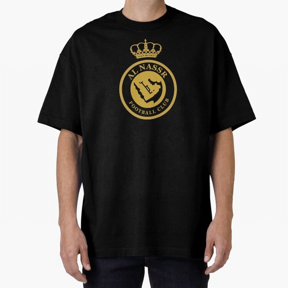 Al-Nassr Football Club - Oversized T-Shirt Fuel the Hype around FIFA World Cup 2026 for Fans of Cristiano Ronaldo, Haaland and CR7 and Germany, Bringing Championship Spirit, Famous Goals, Roaring Crowds and International Football Unity; Created for