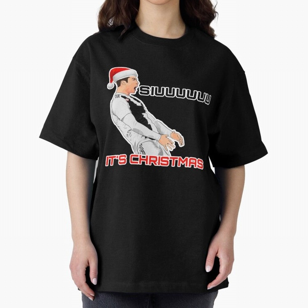 Siuuuuuu CR7 Christmas funny Oversized T-Shirt Join FIFA World Cup 2026 for Fans of Neymar, Haaland and Cristiano Ronaldo and Spain and Netherlands, Bringing Championship Spirit, Famous Goals, Roaring Crowds and International Football Unity;