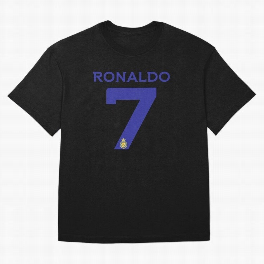 Ronaldo 7 Al-Nassr Football Club - Oversized T-Shirt Bring Retro Soccer Energy to FIFA World Cup 2026 USA Canada Mexico Spirit, Centered on Germany, Mbappe, Football History, Final Match Energy, Crowd Noise and Once in a Lifetime Moments; Great for