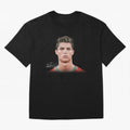 Cristiano Ronaldo T-Shirt Big Face Young Ronaldo Graphic Tee Oversized T-Shirt Honor the Beautiful Game during FIFA World Cup 2026 Group Stage Connected to Mbappe, Argentina Energy, Sports Nostalgia, International Competition, Famous Players and