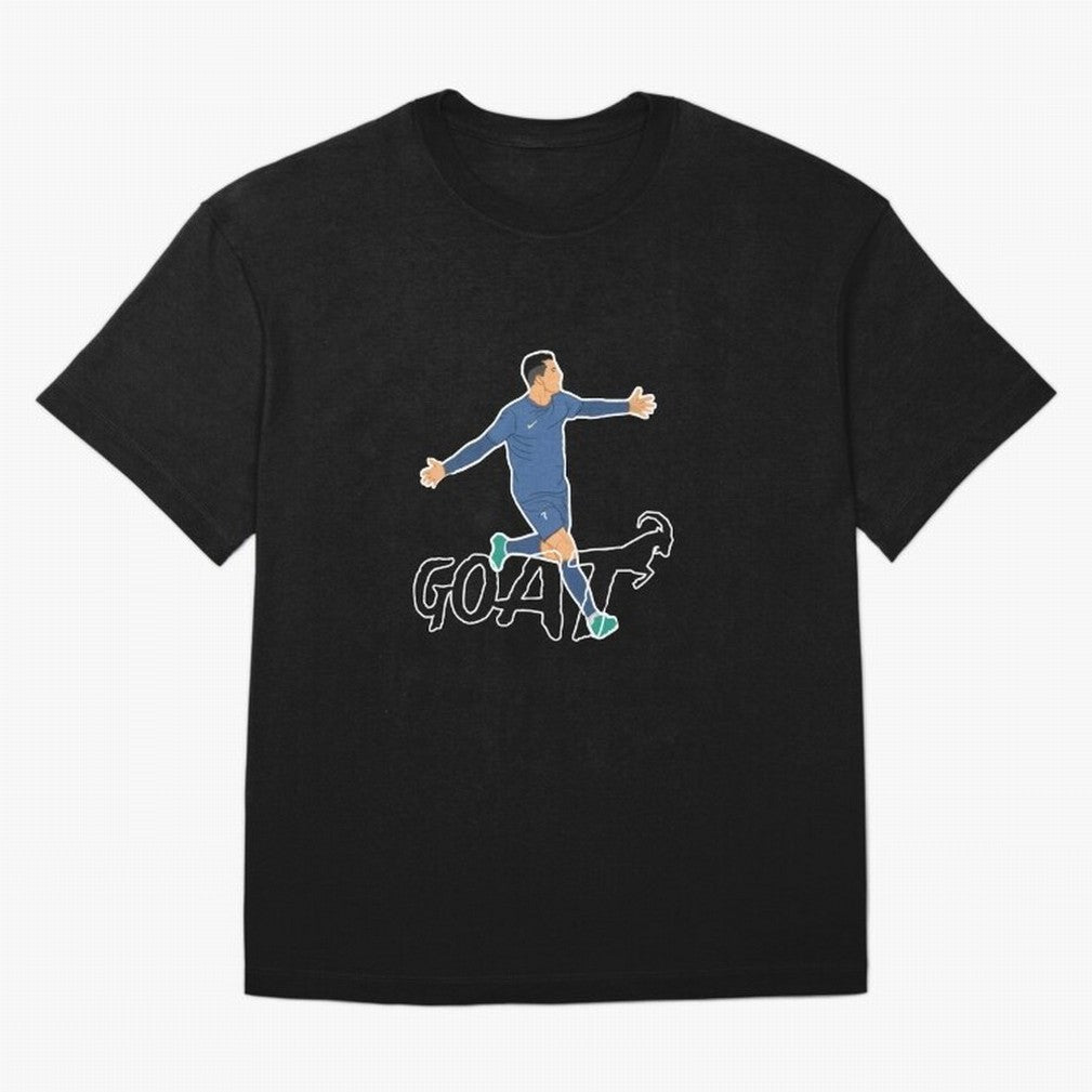 Cristiano Ronaldo - GOAT Oversized T-Shirt Show Love for Legendary Goals in FIFA World Cup 2026 Filled with Messi, Neymar and Mbappe, Spain Energy, Supporter Pride, Iconic Celebrations, Legendary Names and Global Match Day Energy; Created for Match