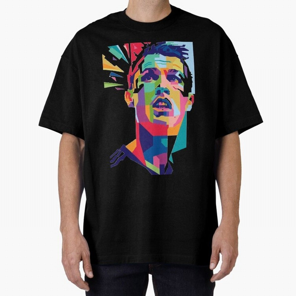 CR7 Sketch Oversized T-Shirt Bring Trophy Dreams to FIFA World Cup 2026 USA Canada Mexico for Fans of Mbappe and Germany, Bringing Champion Mindset, Group Stage Buzz, Knockout Tension and Passionate Fan Culture; Perfect for Fans, Collectors, Family