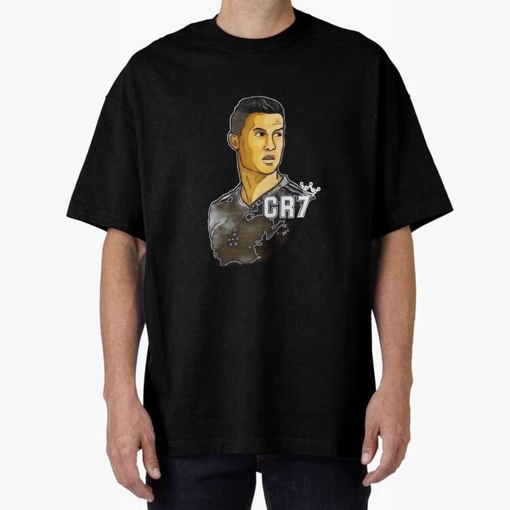 Cristiano Ronaldo digital art Oversized T-Shirt Bring World Football Passion into FIFA World Cup 2026 for Fans of Haaland and Argentina, France and Brazil, Bringing Sports Nostalgia, International Competition, Famous Players and Unforgettable