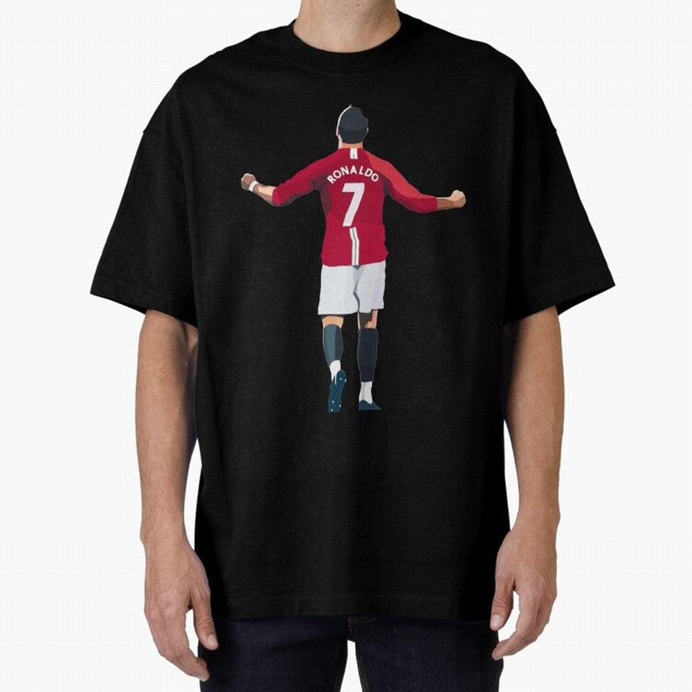 Cristiano Ronaldo Legend Cristiano Ronaldo Oversized T-Shirt Feel the Trophy Chase of Global Football Passion for FIFA World Cup 2026 USA Canada Mexico, Driven by Messi, Neymar and Mbappe, France and Portugal, Goal Celebration Energy, Supporter