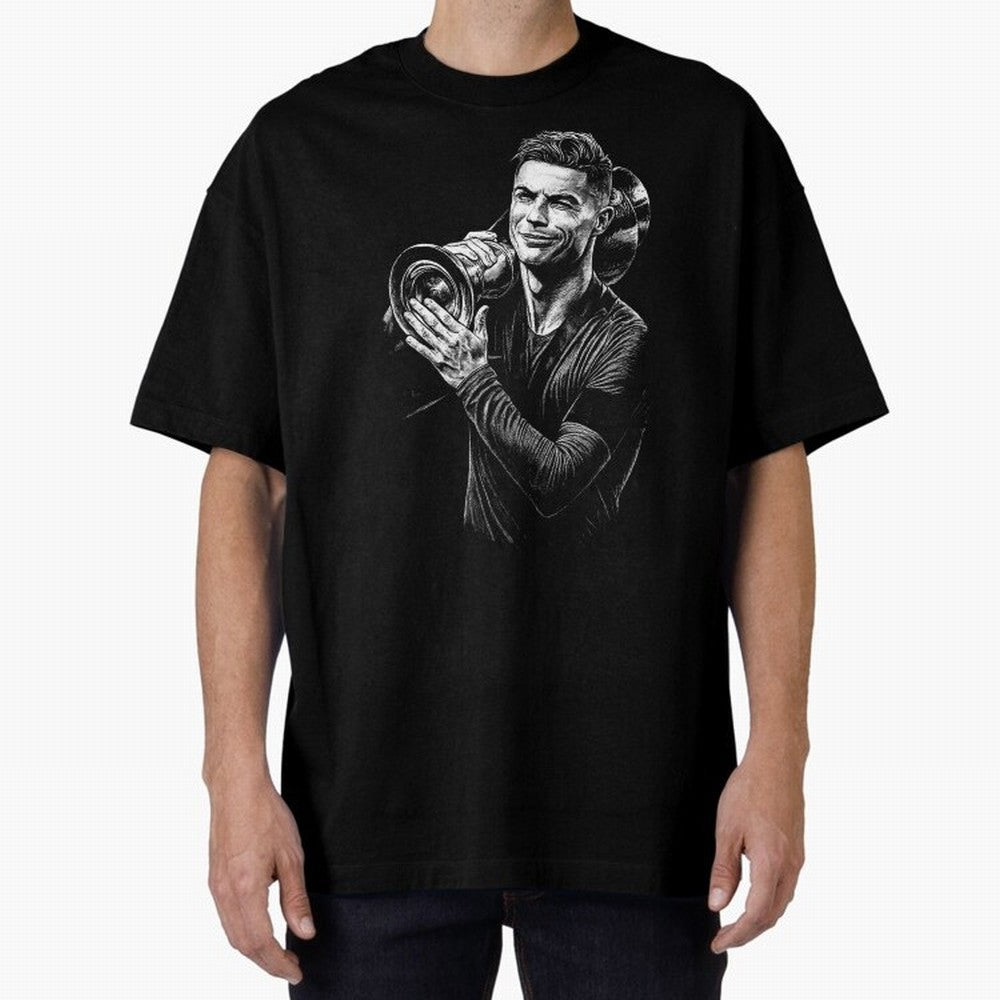 Cristiano Ronaldo Nations League Cup Oversized T-Shirt Fuel FIFA World Cup 2026 Spirit, Celebrating Germany, Cristiano Ronaldo, Haaland and CR7, Stadium Memories, Football Loyalty, International Chants and Championship Tradition; Great for Watch