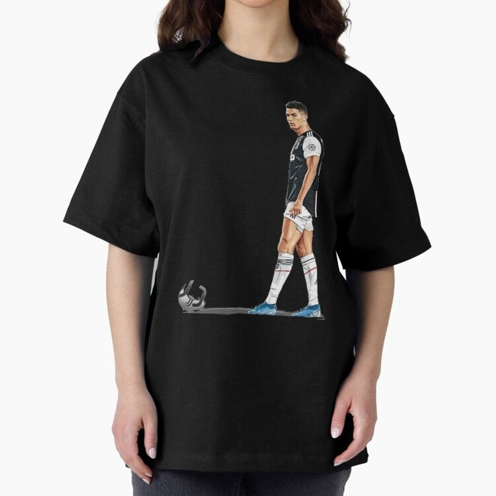 Ronaldo Watercolor Oversized T-Shirt Back the Journey through Match Day Hype around FIFA World Cup 2026 Group Stage, Mbappe, France, Supporter Pride, Iconic Celebrations, Legendary Names and Global Match Day Energy; Perfect for People Who Love