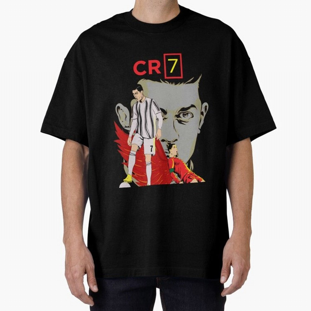 Cristiano Ronaldo Cristiano Ronaldo cr7 Oversized T-Shirt Bring Global Tournament Vibes to Match Day Hype around FIFA World Cup 2026 USA Canada Mexico, Mbappe and Neymar, Portugal, Spain and Germany, Fan Favorite Moments, National Team Passion, Big