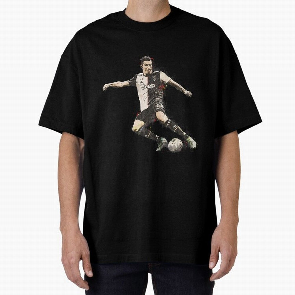 Cristiano Ronaldo Oversized T-Shirt Bring FIFA World Cup 2026 Group Stage for Fans of Messi and Argentina, France and Brazil, Bringing Championship Spirit, Famous Goals, Roaring Crowds and International Football Unity; Ideal for Fans Who Follow