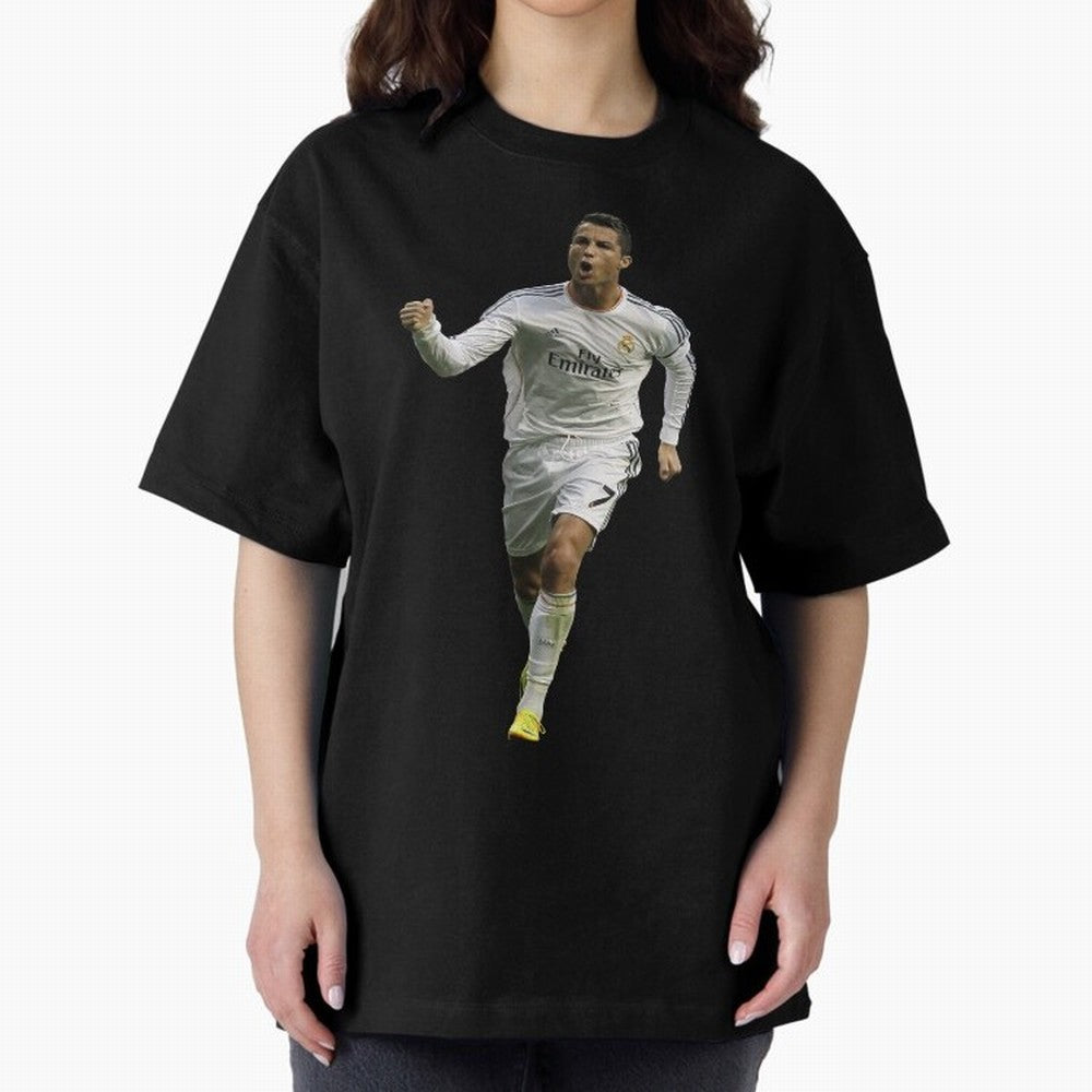 Cristiano Cool Sticker Oversized T-Shirt Show Up for the Glory of FIFA World Cup 2026 for Fans of Messi and Cristiano Ronaldo and Brazil, Portugal and Argentina, Bringing Football Passion, Legendary Performances, Festival Vibes and Supporter